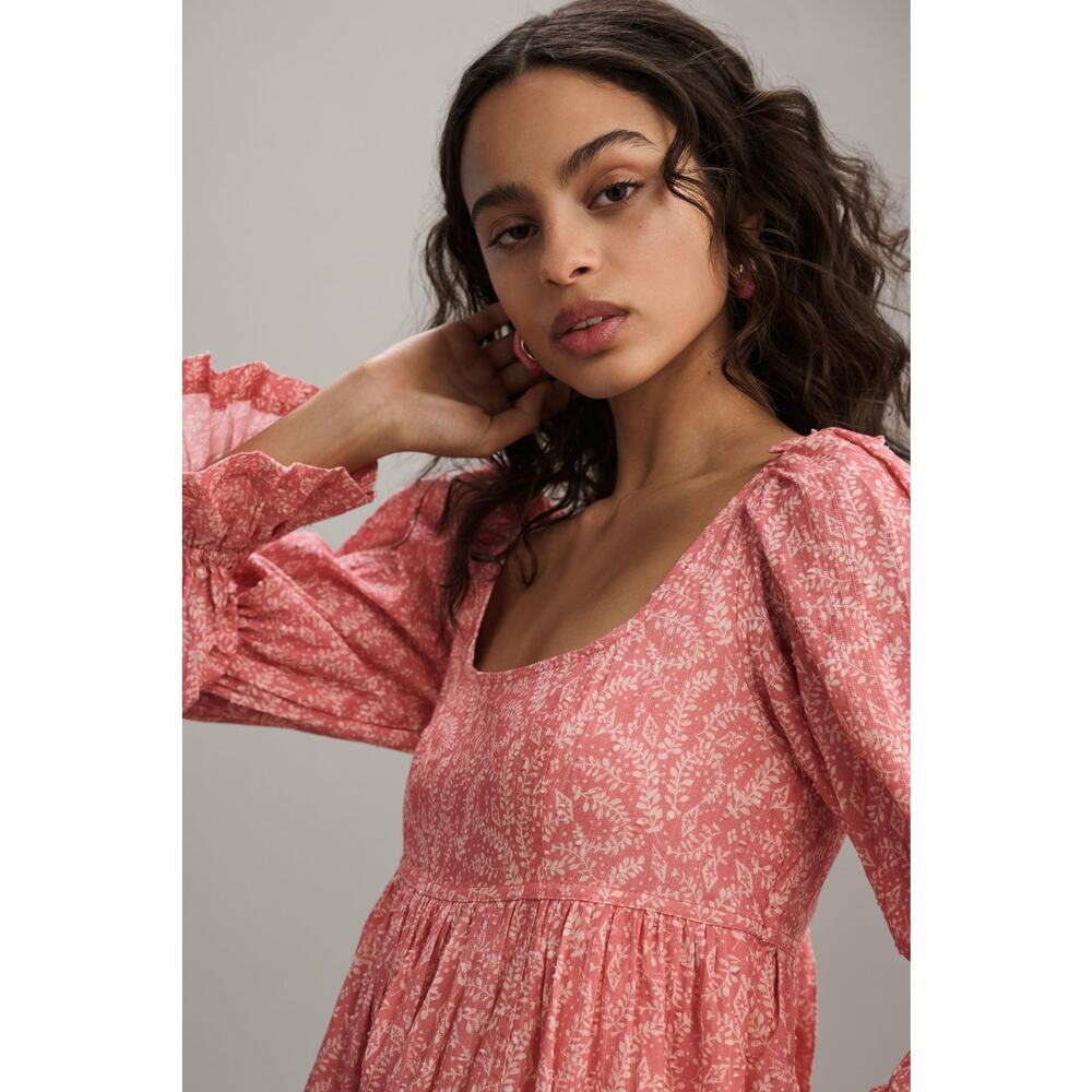 Pink  Anthropologie Pilcro Long-Sleeved Babydoll Dress - Size S - Picture 4 of 16